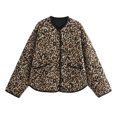 LEA | PUFFERJACKA I LEOPARD